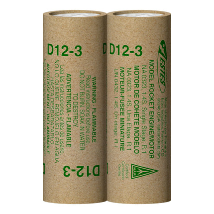 Estes Rockets D12-3 Engines EST10027