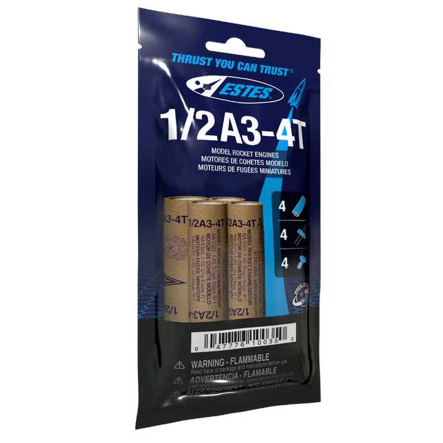 Estes Rockets 1/2A3-4T Engines EST10012