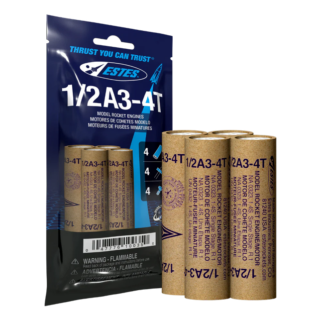 Estes Rockets 1/2A3-4T Engines EST10012