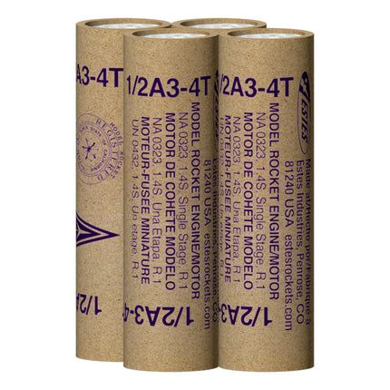 Estes Rockets 1/2A3-4T Engines EST10012