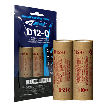 Estes Rockets D12-0 Engines EST10049