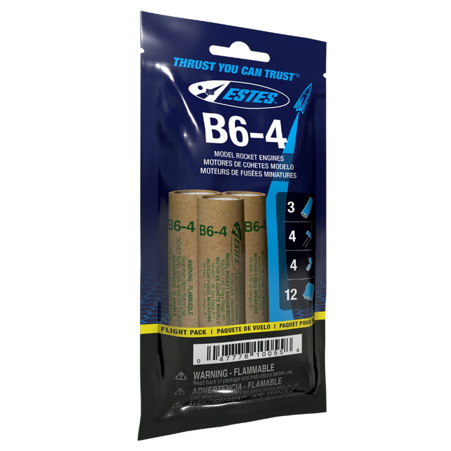 Estes Rockets B6-4 Engine Flight Pack EST10055
