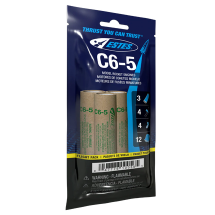 Estes Rockets C6-5 Engine Flight Pack EST10056