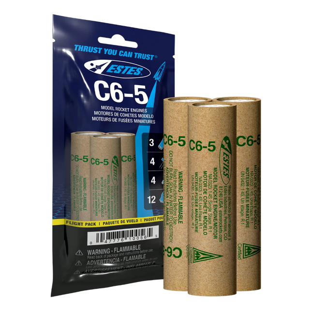 Estes Rockets C6-5 Engine Flight Pack EST10056