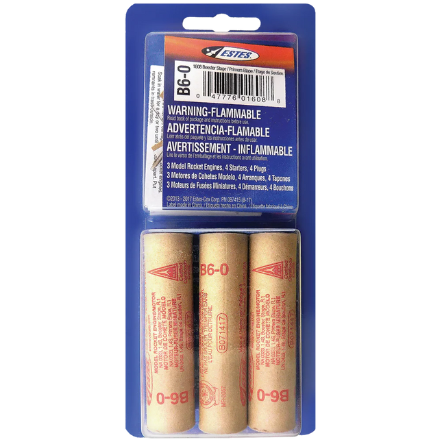 Estes Rockets B6-0 Engines EST10046