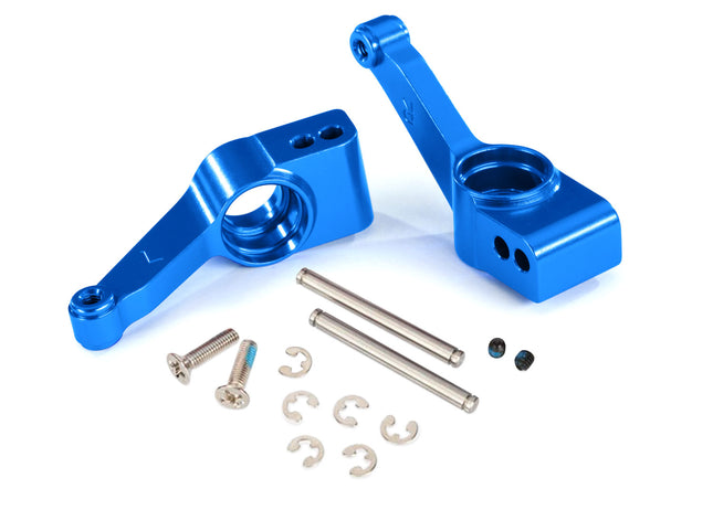 Traxxas 1952X Aluminum Rear Stub Axle Carriers Blue TRA1952X