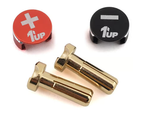 1UP Racing LowPro Bullet Plug Grips w/4mm Bullets (Various Colors)