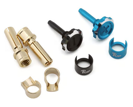 1UP Racing "Lockdown" Adjustable Bullet Plug Grips w/4mm Bullets (Various Colors)