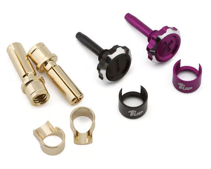 1UP Racing "Lockdown" Adjustable Bullet Plug Grips w/4mm Bullets (Various Colors)