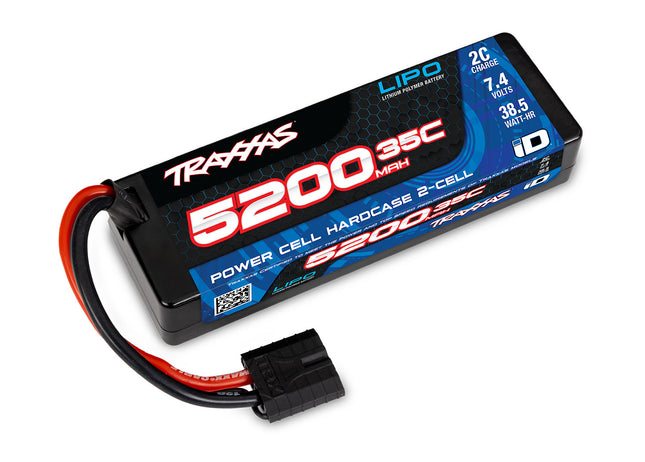 TRAXXAS 2844R 5200 mAh 7.4 Volt 2-Cell Hard Case LiPo Battery TRA2844R