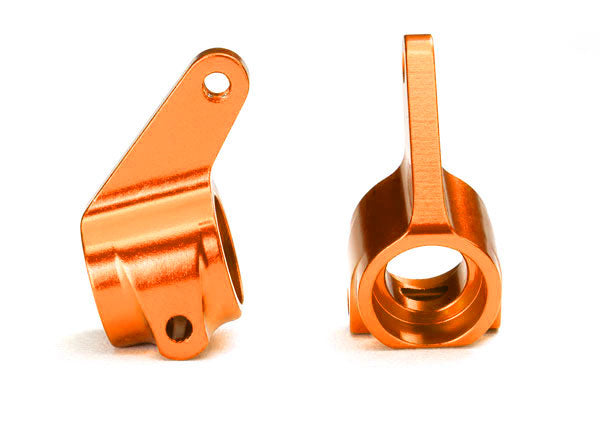 Traxxas 3636T Steering Blocks Rustler Stampede Bandit Aluminum Orange TRA3636T