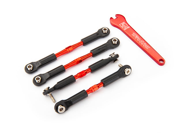 Traxxas 3741X Aluminum Turnbuckle Camber Link Set Red TRA3741X