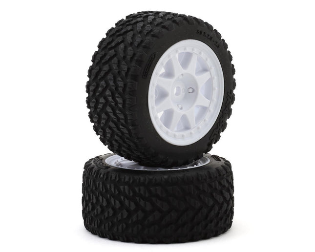 Traxxas 10873-WHT Mini Rally Pre-Mounted Tires White (Soft) TRA10873-WHT