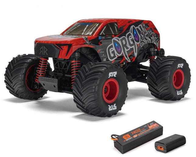 ARRMA Gorgon Grom 4x4 1/16 Scale RTR Brushed Monster Truck Red ARA2130T2