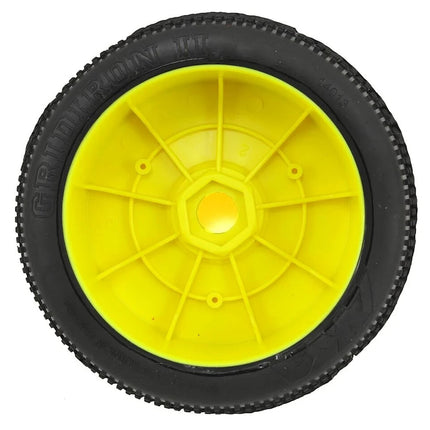 AKA Gridiron II 1/8 Buggy Premounted Tires (Yellow) (Super Soft - Long Wear)