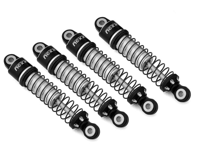 NEXX Racing 56mm Aluminum Threaded Oil-Filled Shocks Black for Traxxas TRX-4M