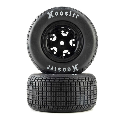Losi 22S Dirt Late Model Hoosier 1/10 Pre-Mount Tires (Black) (2) Hard  LOS-4237