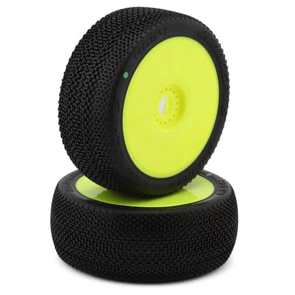 JConcepts Relapse Pre-Mounted 1/8th Buggy Tires (Yellow) (2) (Green) JCO4034-22