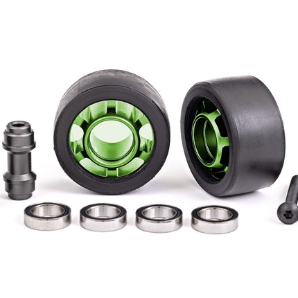 Wheels for Wheelie Bar 6061-T6 Aluminum Green-Anodized  TRA7775G
