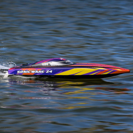 Pro Boat Sonicwake 24" Self-Righting Brushless w/Batt/Charger RTR Red PRB1992T1