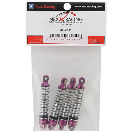 NEXX Racing 56mm Aluminum Threaded Oil-Filled Shocks (Purple) (4) Traxxas TRX-4M