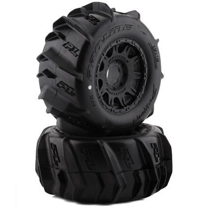 Pro-Line 1/8 Dumont F/R 3.8" MT Tires Mounted 17mm Black Raid PRO1019210