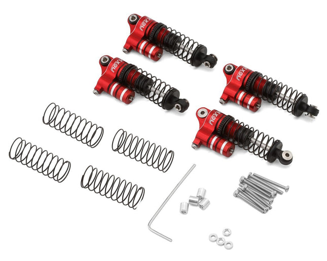 NEXX Racing Redcat Ascent-32 37mm Aluminum Oil-Filled Reservoir Shocks Red