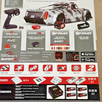 Arrma Infraction V2 6S BLX Brushless 1/7 RTR 4WD Street Bash Truck Silver New!!