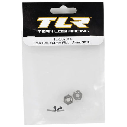 Team Losi Racing SCTE Aluminum Rear Hex Set (+0.5mm Width) TLR332014