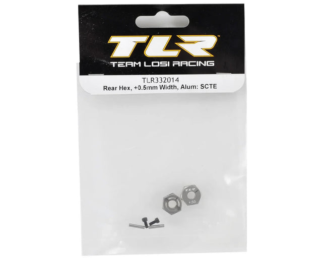 Team Losi Racing SCTE Aluminum Rear Hex Set (+0.5mm Width) TLR332014