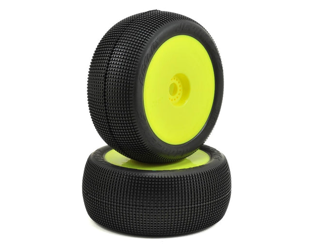 JConcepts Reflex 4.0" Pre-Mounted 1/8th Truggy Tires (2) (Yellow)  Green 3125-22