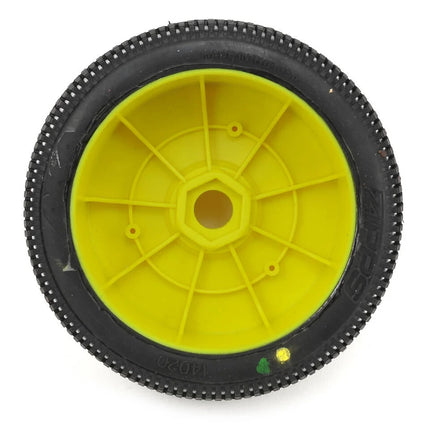 AKA EVO Zipps 1/8 Buggy Pre-Mounted Tires (Yellow) Soft - Long Wear