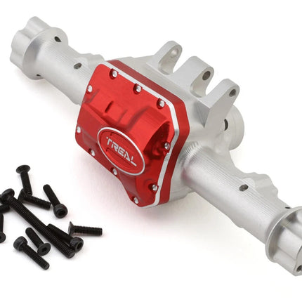 Treal Hobby V2 CNC-Machined Aluminum Rear Axle Housing for Traxxas TRX-4 Silver