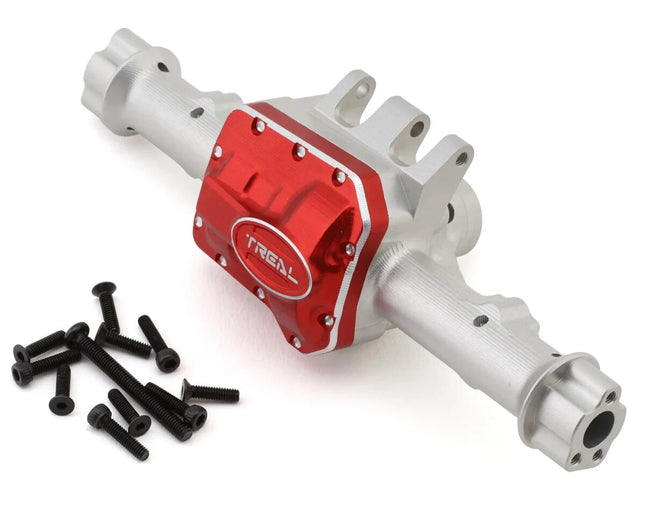 Treal Hobby V2 CNC-Machined Aluminum Rear Axle Housing for Traxxas TRX-4 Silver