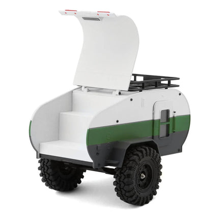 Injora Axial SCX24 1/24 Scale Teardrop Trailer w/Hitch (White/Green) INJTC01-GN