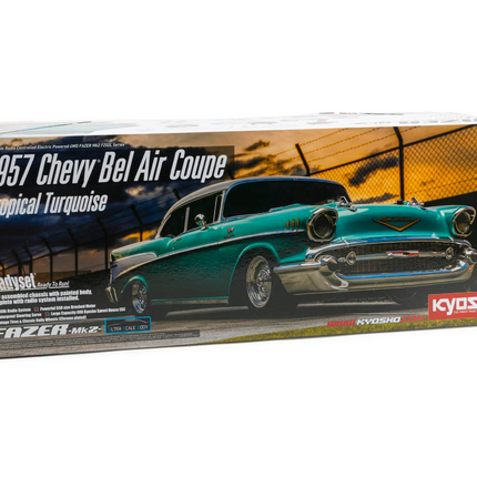 Kyosho EP Fazer Mk2 FZ02L 57' Chevy Bel Air Coupe ReadySet Turquoise KYO34433T1C