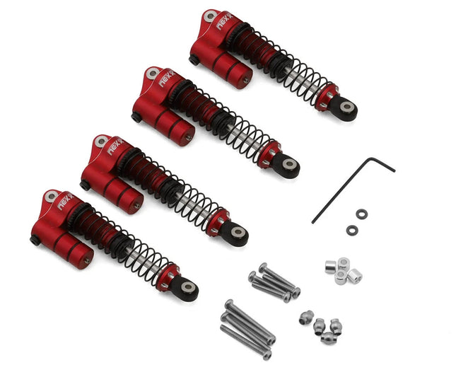 NEXX Racing Redcat Ascent-18 59mm Aluminum Oil-Filled Reservoir Shocks Red