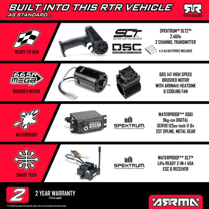 Arrma Typhon Mega 665 1/8 4WD Electric Buggy (Red) ARA4206V4T3