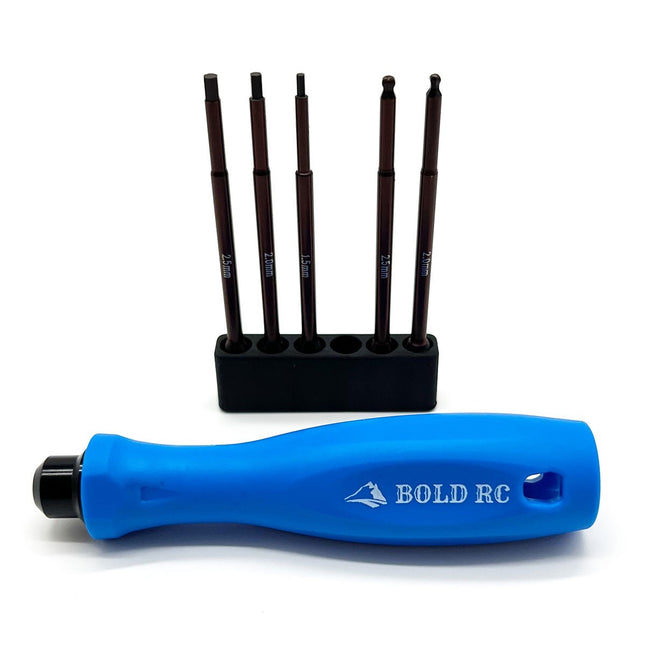 Bold RC Hex Set 1/4" Quick Drive Hex & Hex Ball Wrench Set w/Handle BOL10640