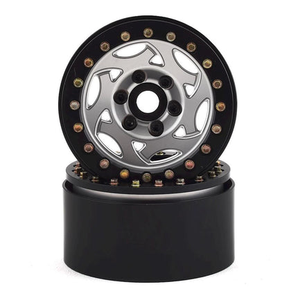 SSD RC 1.9"" Champion Beadlock Wheels (Silver/Black) SSD00246