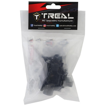 Treal Hobby Aluminum Front/Rear Gearbox Housing for Traxxas Sledge (Black)