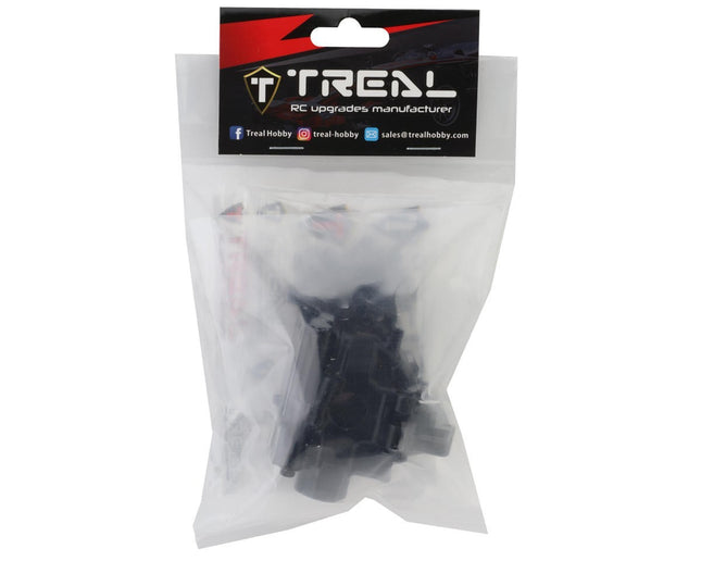 Treal Hobby Aluminum Front/Rear Gearbox Housing for Traxxas Sledge (Black)