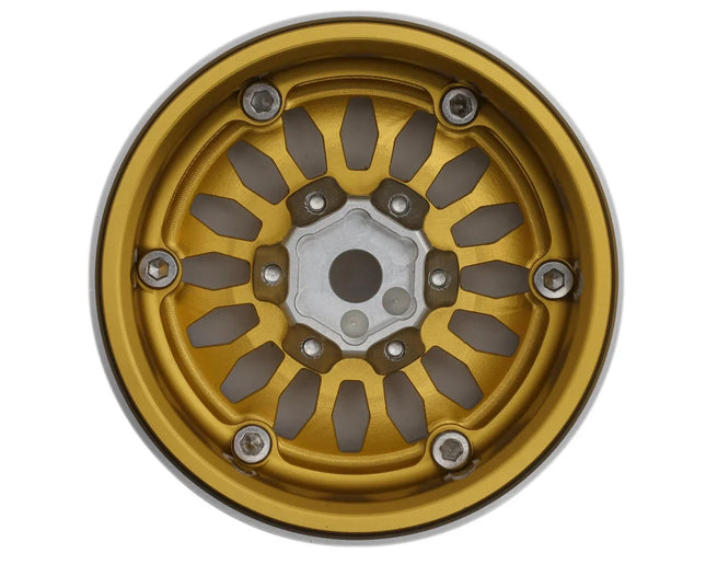 Reefs RC 1.9" SHIELD Aluminum Rock Crawler Beadlock Wheels w/Reef Hubs & Rings