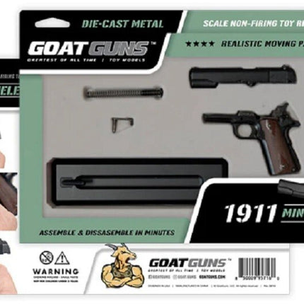 GoatGuns 1/2.5 Scale Die Cast 1911 Model Pistol, Black