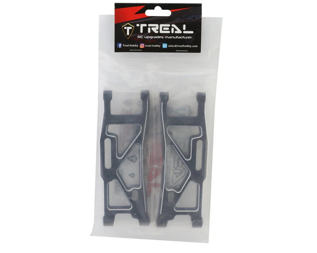 Treal Hobby Aluminum Rear Suspension Arms for Traxxas Sledge (Black) (2)
