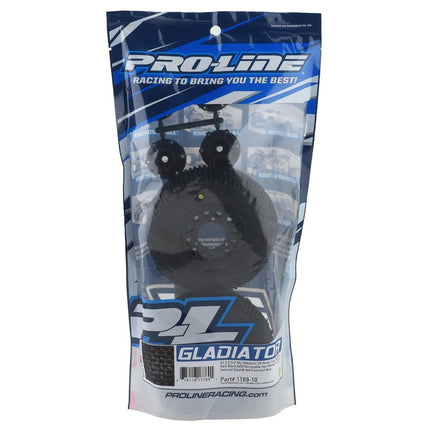 Pro-Line Gladiator SC Tires w/Raid Wheels Black Electric F/R (M2) w/12mm Hex
