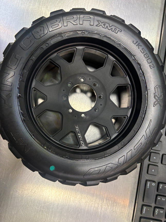 Ex-King Cobra 1/5 Monster Truck Medium Pre-Mounted Glued Tires X-Maxx
