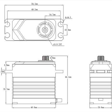 SRT Servos BHX9 Standard HV Brushless Digital Servo SRTBHX9