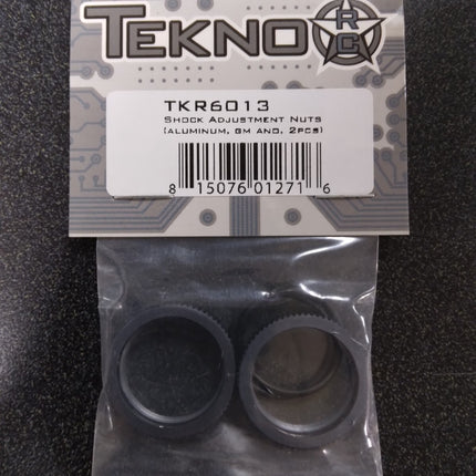 Tekno RC Aluminum Shock Adjustment Nut Set Gun Metal TKR6013 New!!