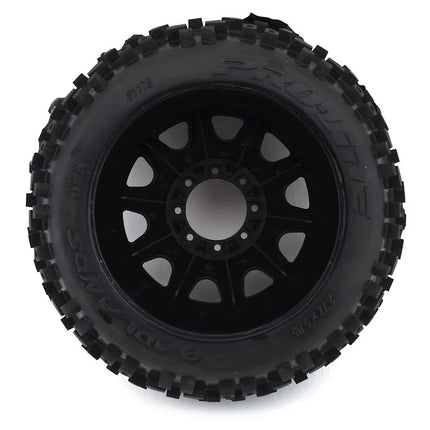 Pro-Line Badlands 3.8" Pre-Mounted Truck Tires (Black) w/Raid Wheels (M2)